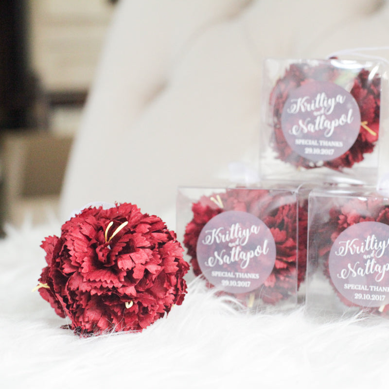 Carnation favor ball || variety of colors