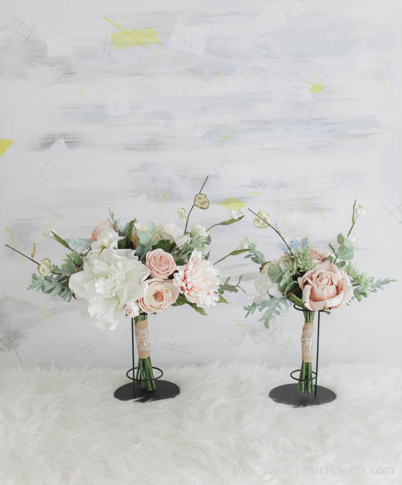 Large white blush bridal bouquet || white blush theme.
