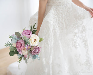Muave bridal bouquet || purple theme.