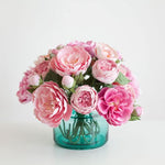  Paper flower bouquet of pink flowers in a vase 