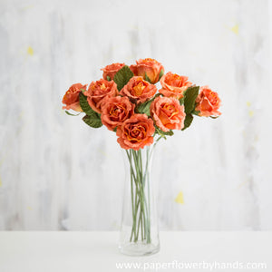 
            
                Load image into Gallery viewer, Orange Sunset Rose Medium
            
        