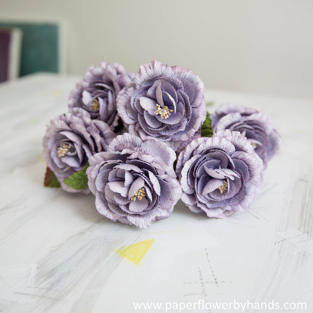 Paper Roses Violet Ultra Violet English Rose – By Hands, paper flowers