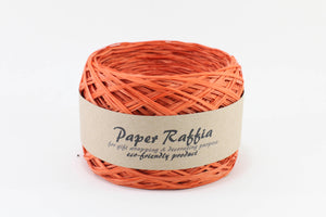 Orange Paper Raffia, 120 m.