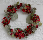 Paper Hydrangea & Rose Christmas Wreath
