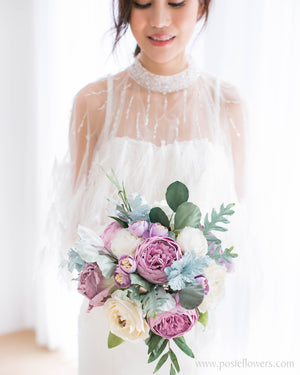 
            
                Load image into Gallery viewer, Muave bridal bouquet || purple theme.
            
        